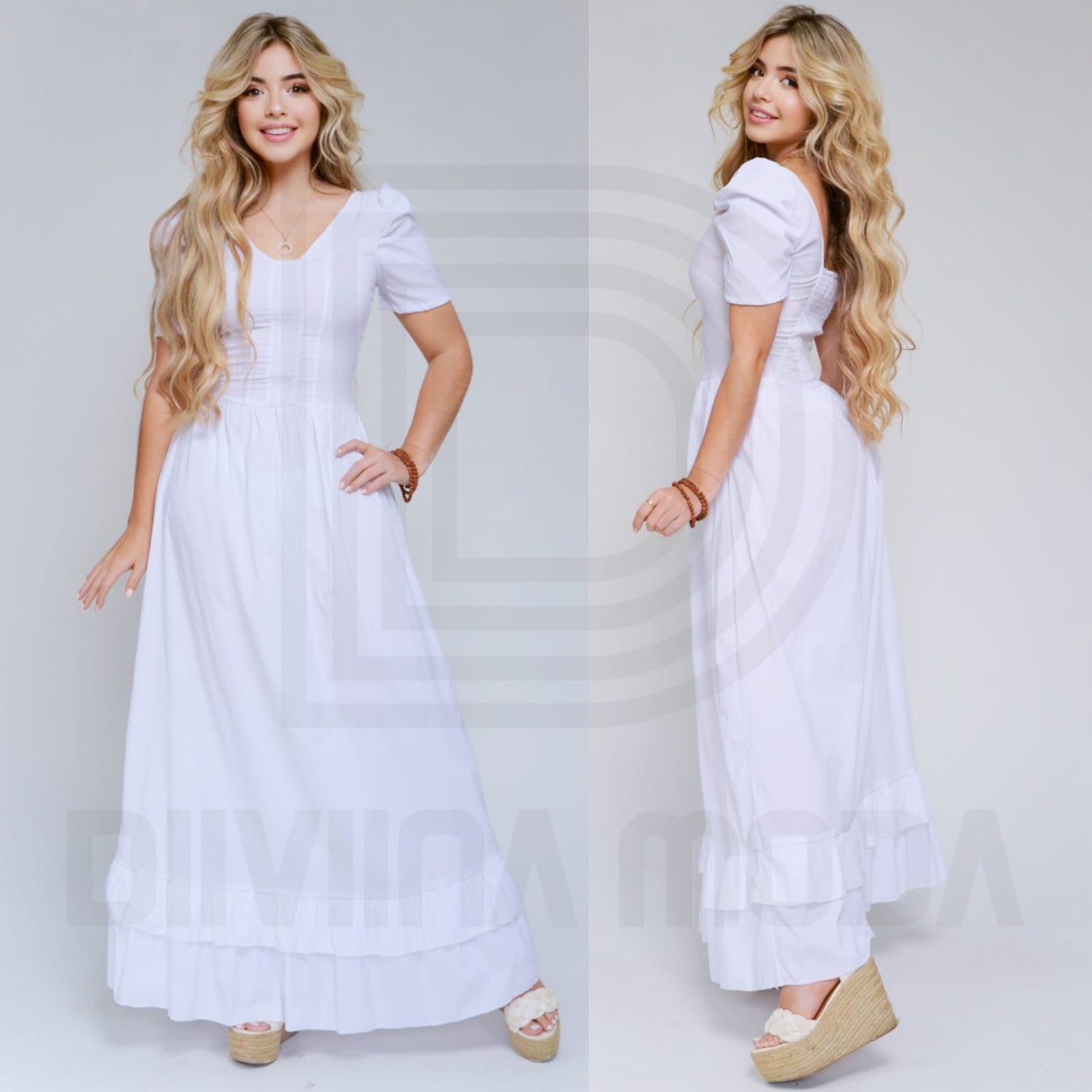 Vestido Largo con Mangas