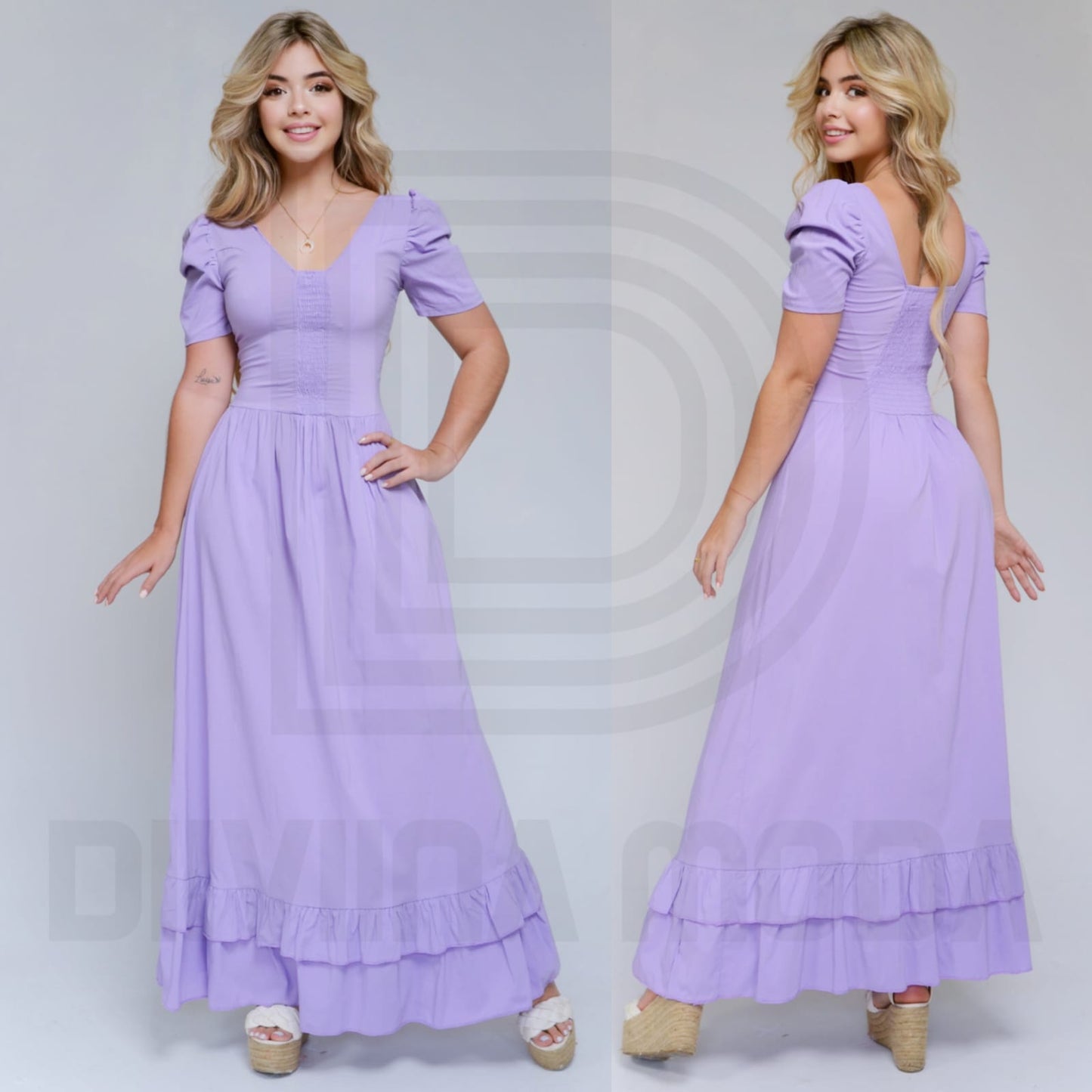 Vestido Largo con Mangas