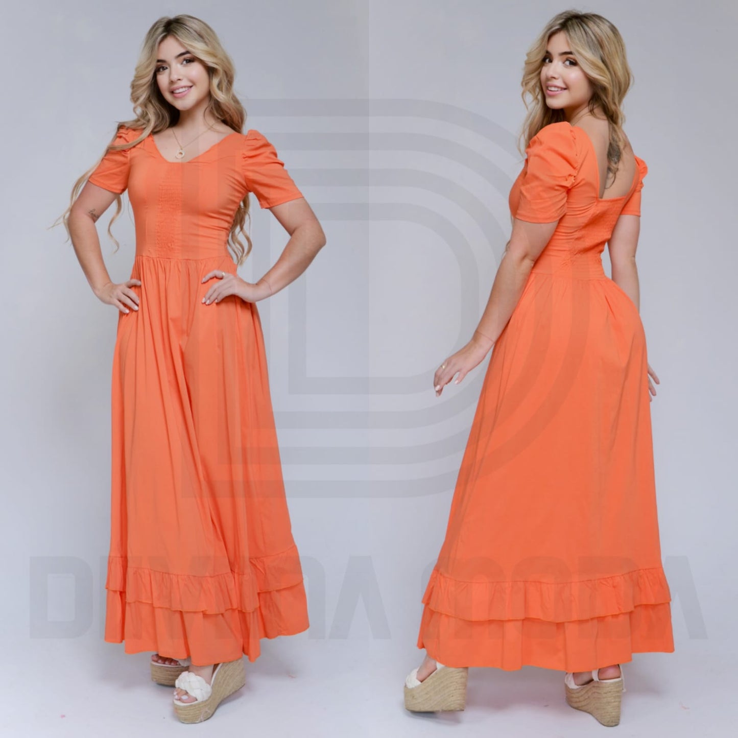 Vestido Largo con Mangas