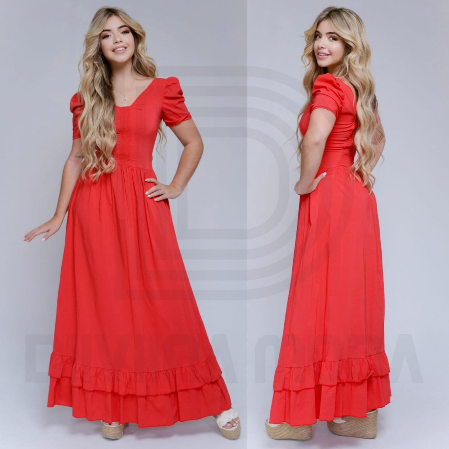 Vestido Largo con Mangas