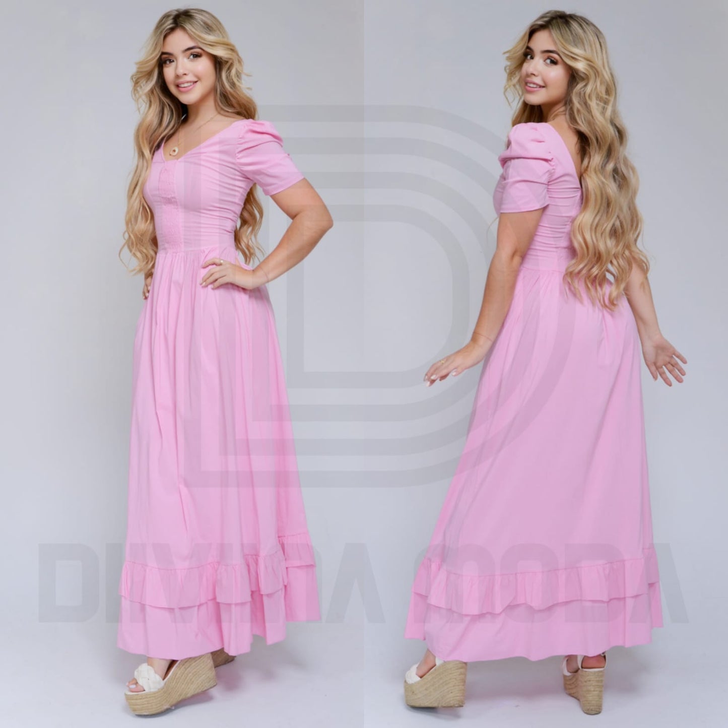Vestido Largo con Mangas