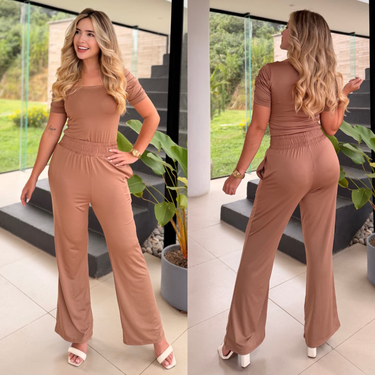 Conjunto Polilicra Escote Recto
