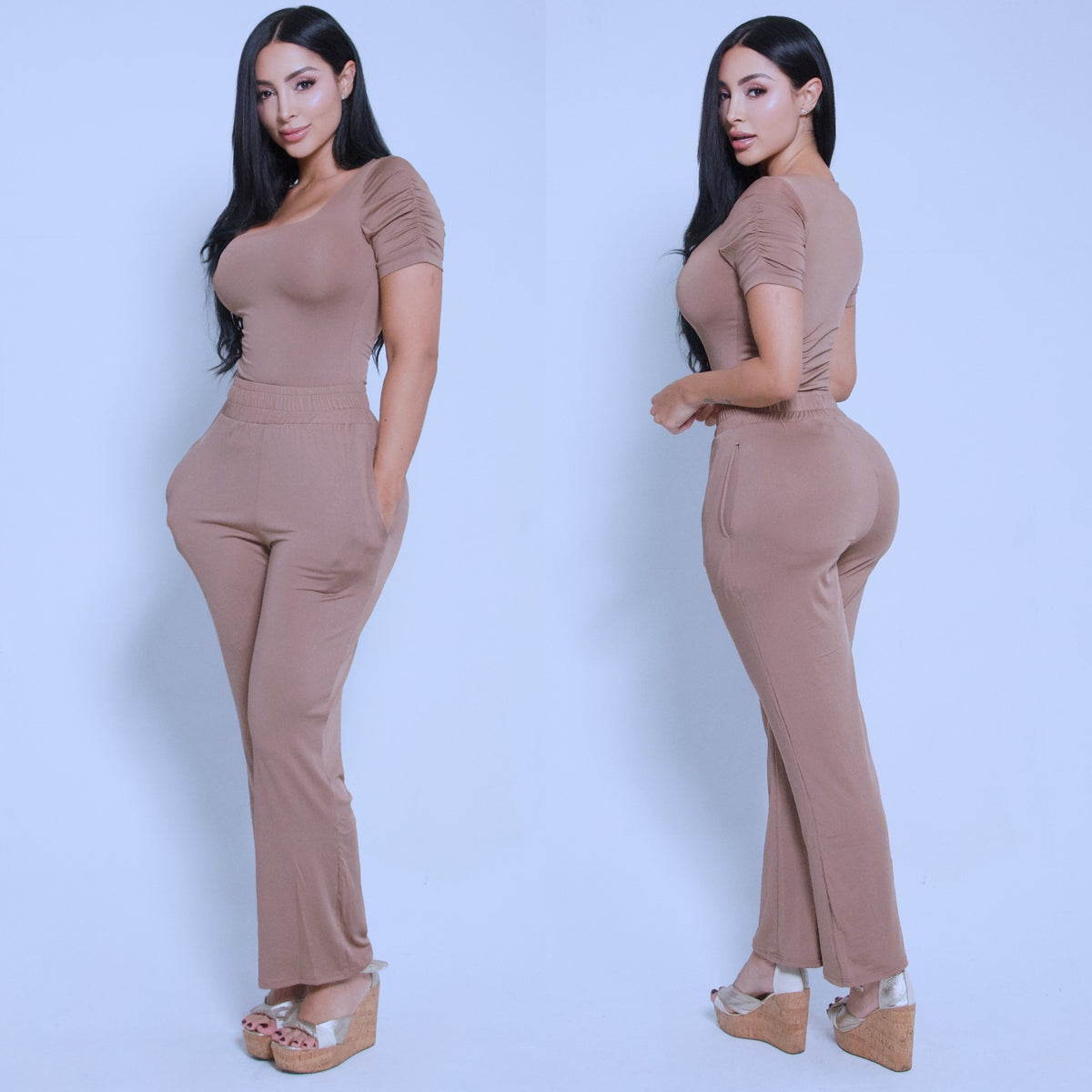 Conjunto Polilicra Escote Recto