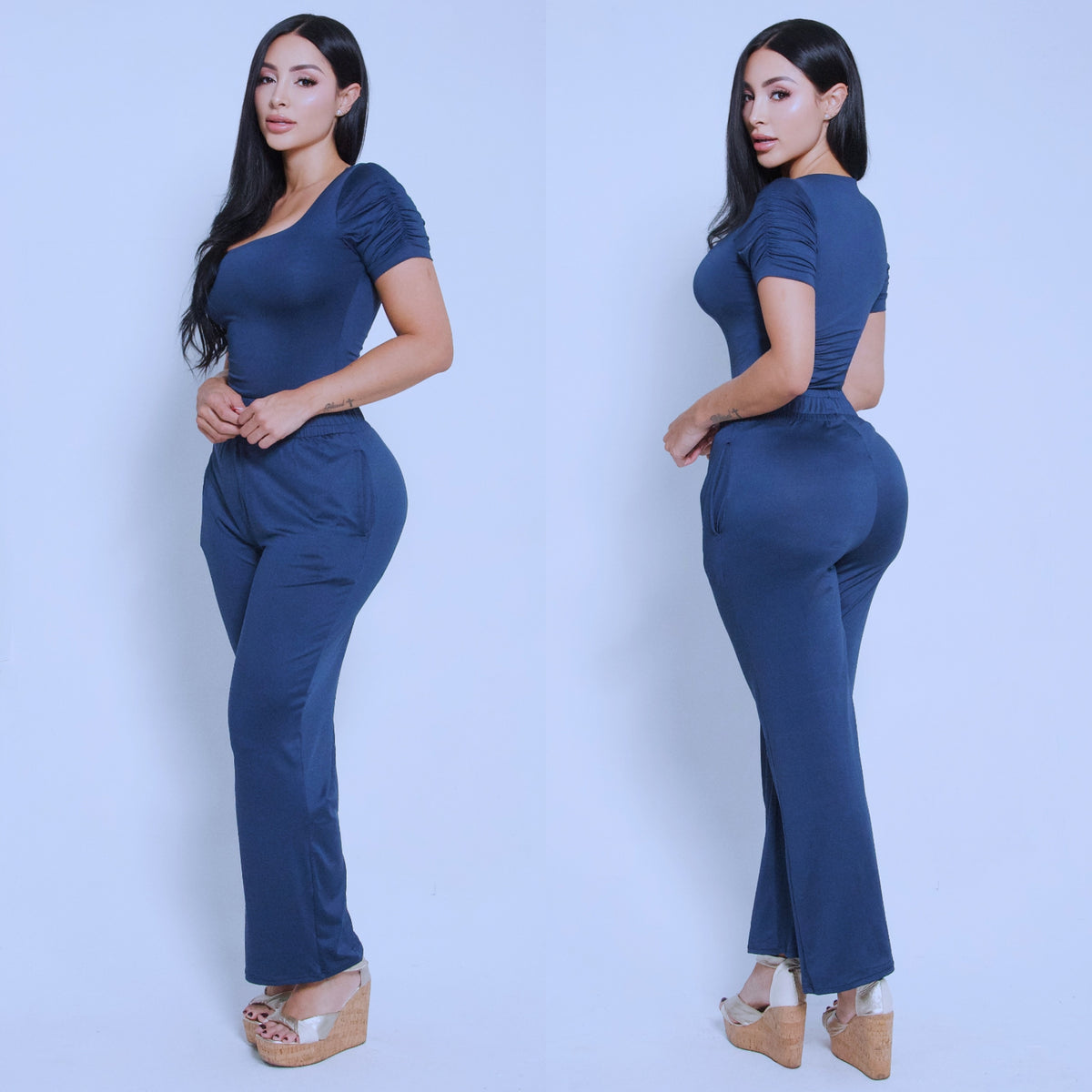 Conjunto Polilicra Escote Recto